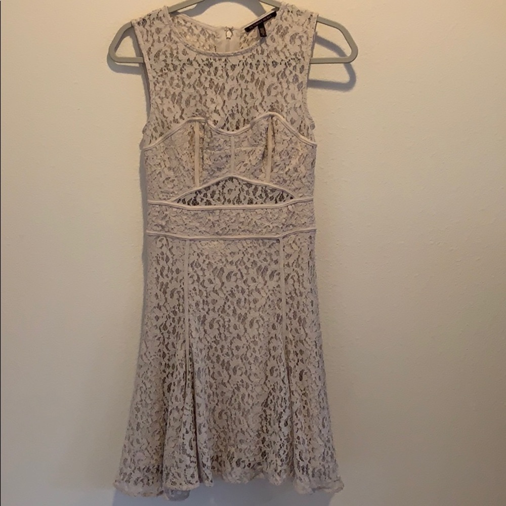 Victoria’s Secret Dress. Size 0. Beige/Lace/Lined.